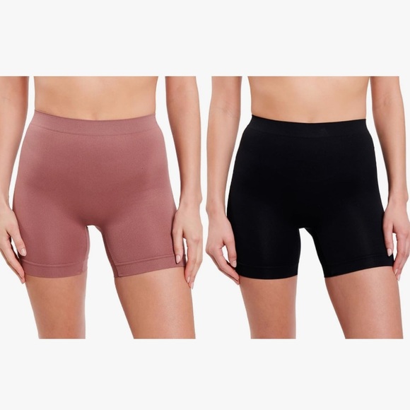 3-pc Skinnygirl Smoothers Shapers Women’s Black Pink Seamless Shorts size L NWT - Picture 3 of 12